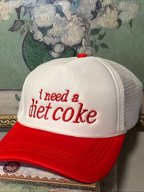 Accessories - I Need a Diet Coke Red & White Trucker Hat